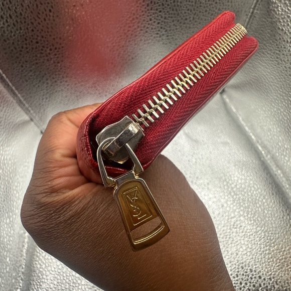 Preloved Red YSL Zippy Wallet with Box and Dust Bag - Picture 8 of 11